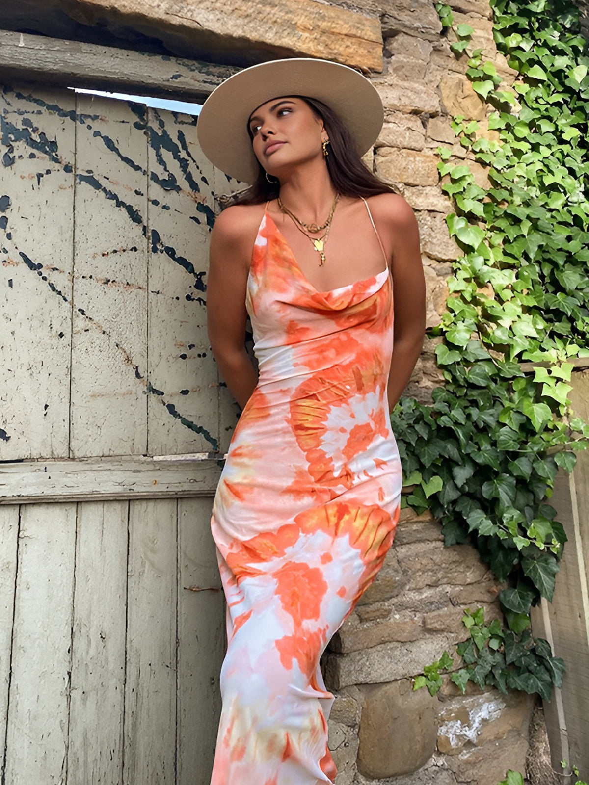 Robe Slip | Tie-Dye | Fluide et Drapée | Idéale pour soirées d’été