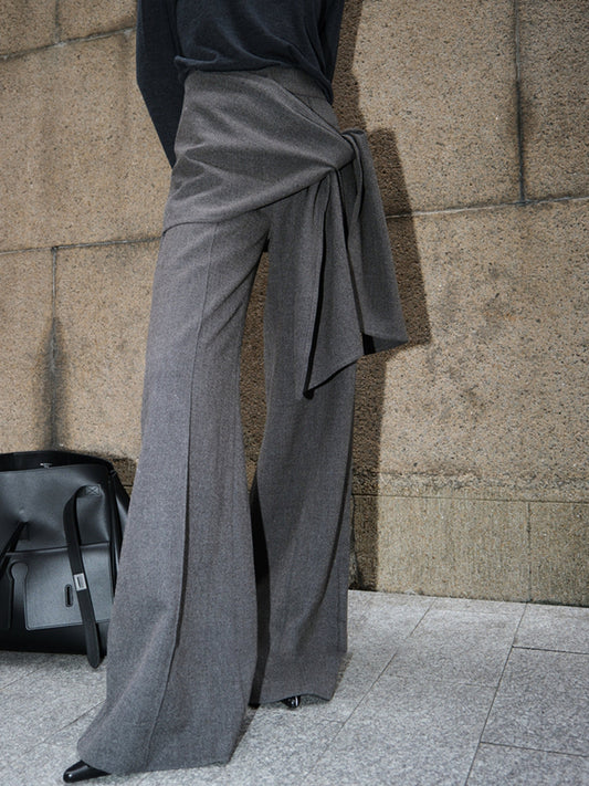 Pantalon Large Femme | Drapé et Élégant | Idéal pour un look de bureau moderne ou une sortie citadine