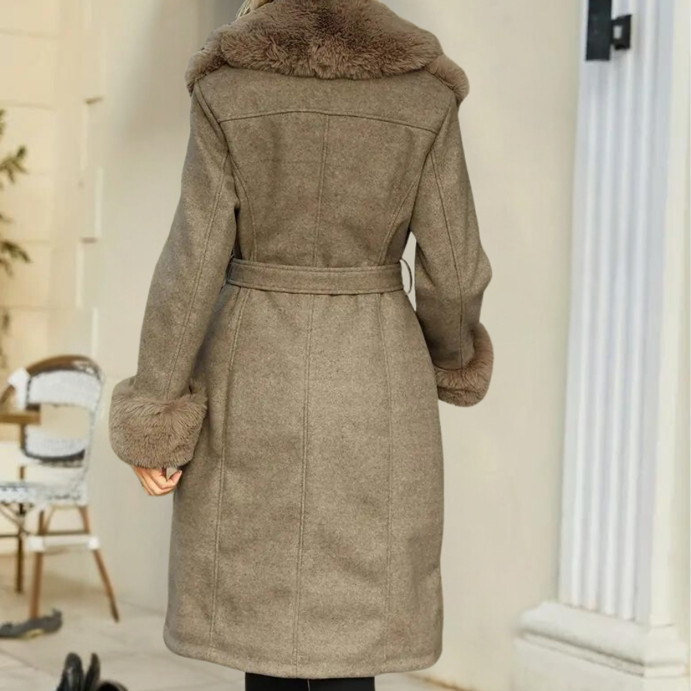 Manteau Long Femme en Fausse Fourrure | Élégance Douillette & Chaleur Luxueuse