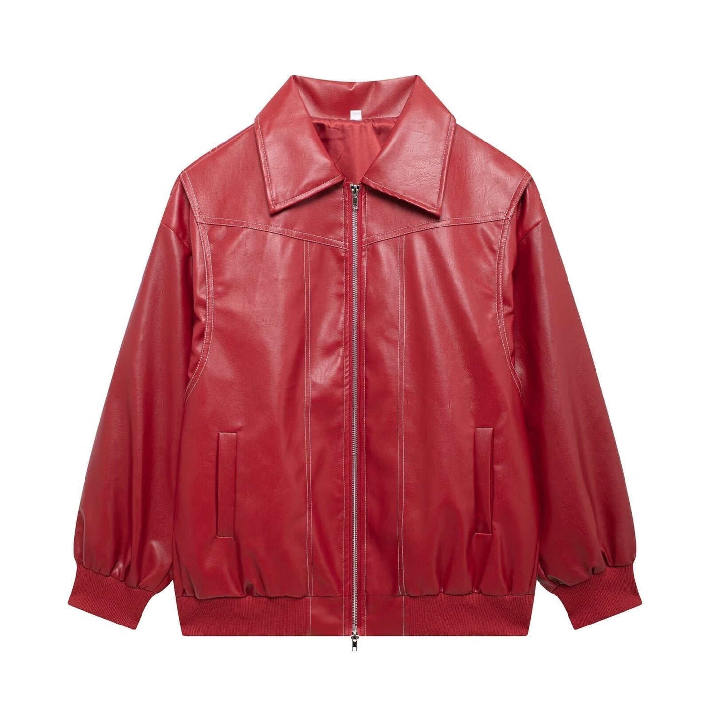 Veste Oversize en Similicuir Noir | Style Urbain & Détente Moderne