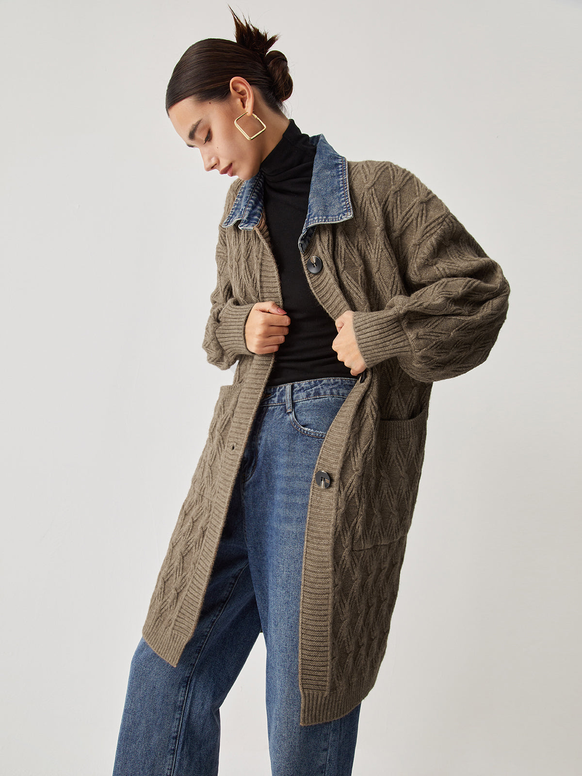 Gilet Long Maille Texturée Femme | Style Cozy & Élégance Décontractée