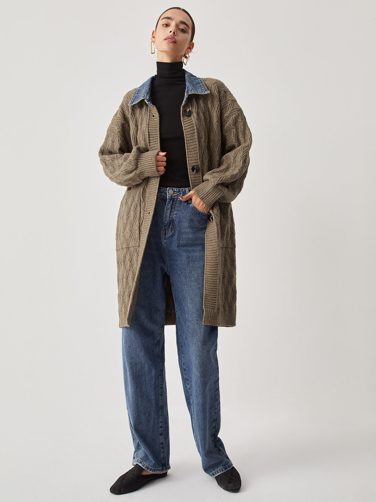 Gilet Long Maille Texturée Femme | Style Cozy & Élégance Décontractée