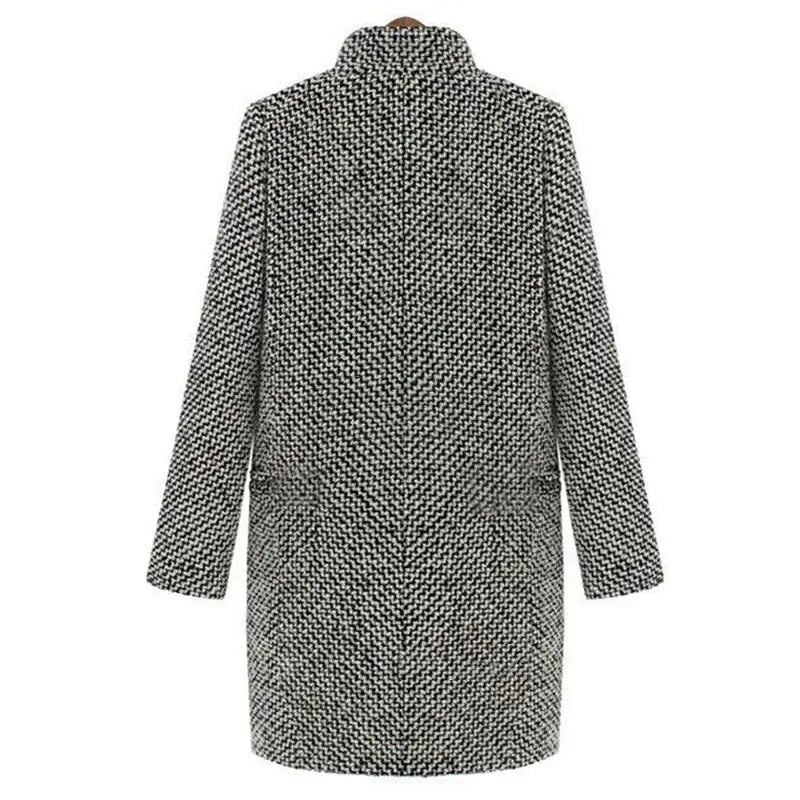 Manteau à Motif Tissé | Élégance Classique & Confort Quotidien