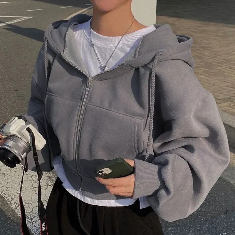 Veste Courte à Capuche Oversize | Style Moderne & Confort Douillet