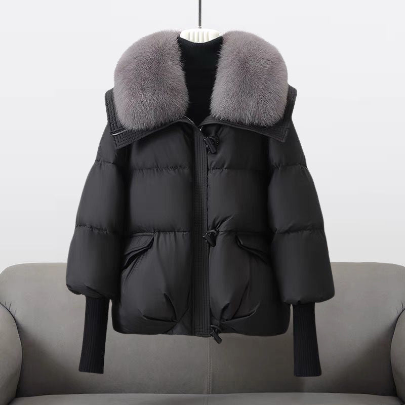Doudoune Courte à Capuche et Col en Fausse Fourrure pour Femme | Chaleur Luxueuse & Style Hivernal