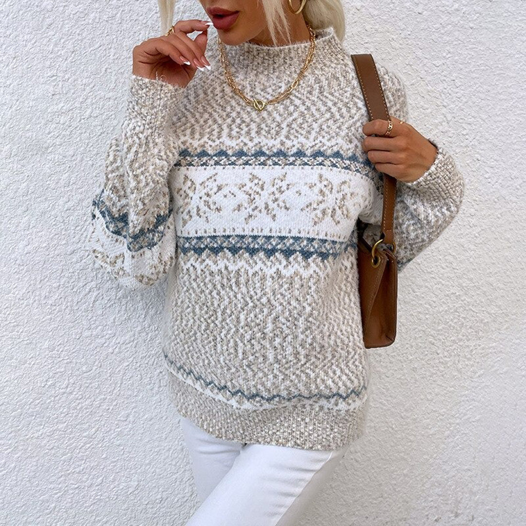 Pull Hiver Motif Flocons | Coton | Style Nordique Douillet