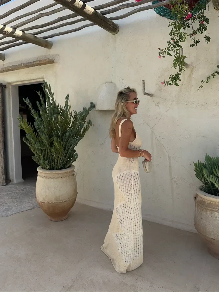 Robe Maxi Crochet | Coton Léger | Style Bohème | Soirées d’Été