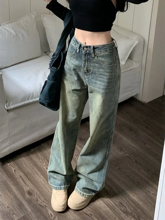 Jean Loose | Denim Vintage | Taille Haute | Idéal pour week-ends décontractés