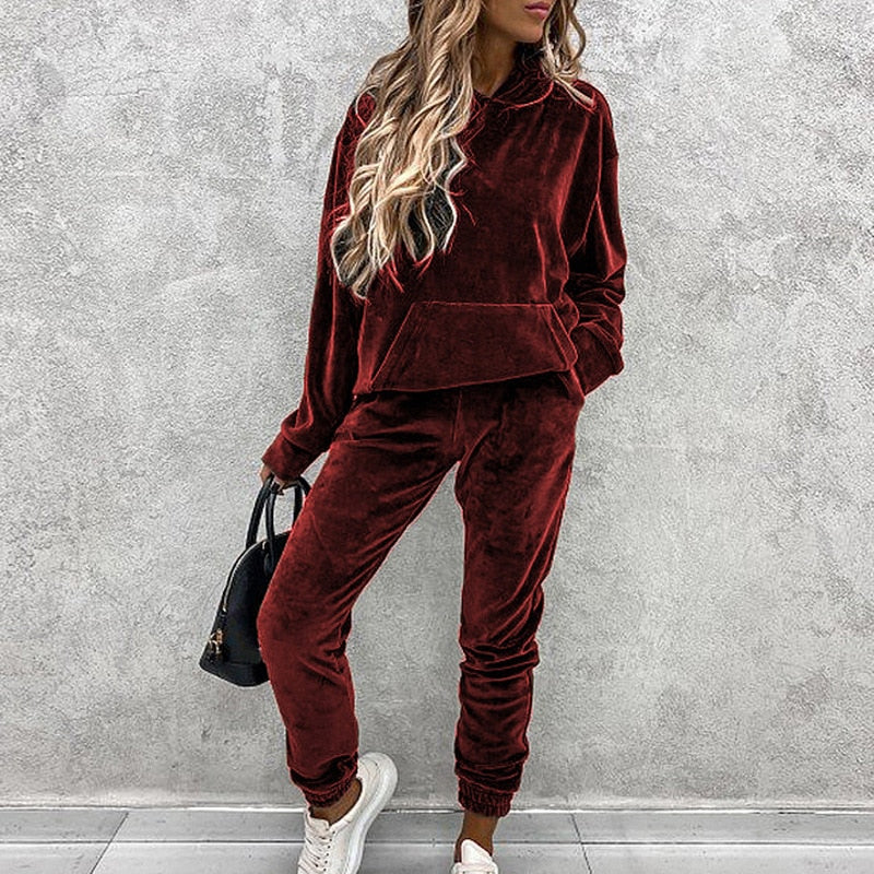 Ensemble Survêtement 2 Pièces | Hoodie Crop Oversize | Jogger Détail Couture Confort