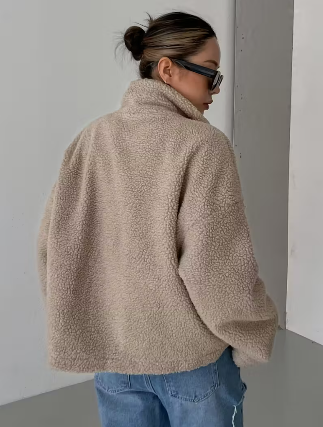 Veste Teddy Oversize Femme | Style Moderne & Confort Absolu