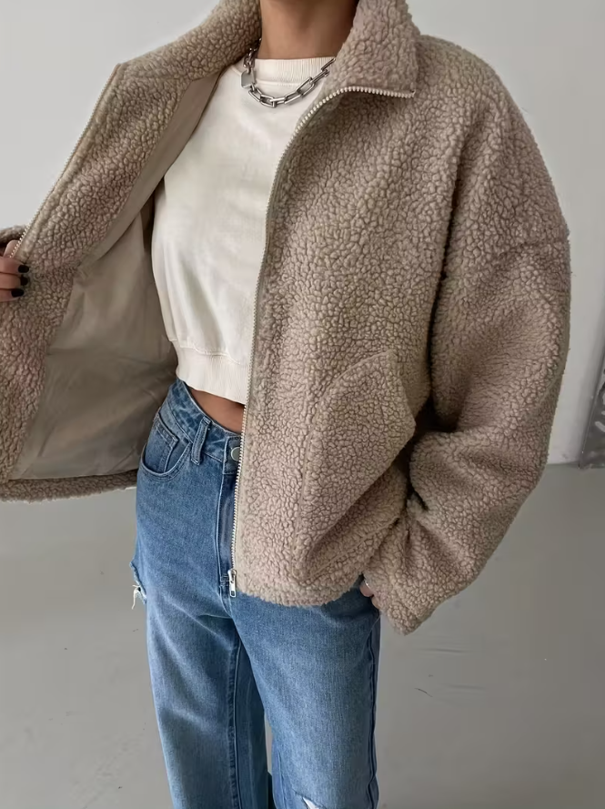 Veste Teddy Oversize Femme | Style Moderne & Confort Absolu