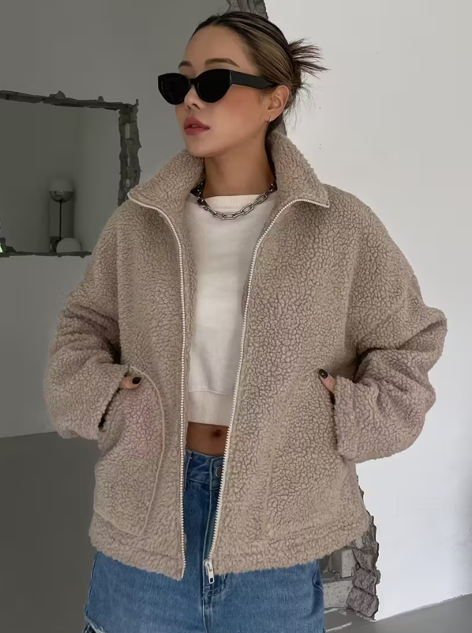 Veste Teddy Oversize Femme | Style Moderne & Confort Absolu