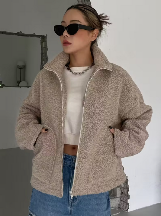 Veste Teddy Oversize Femme | Style Moderne & Confort Absolu