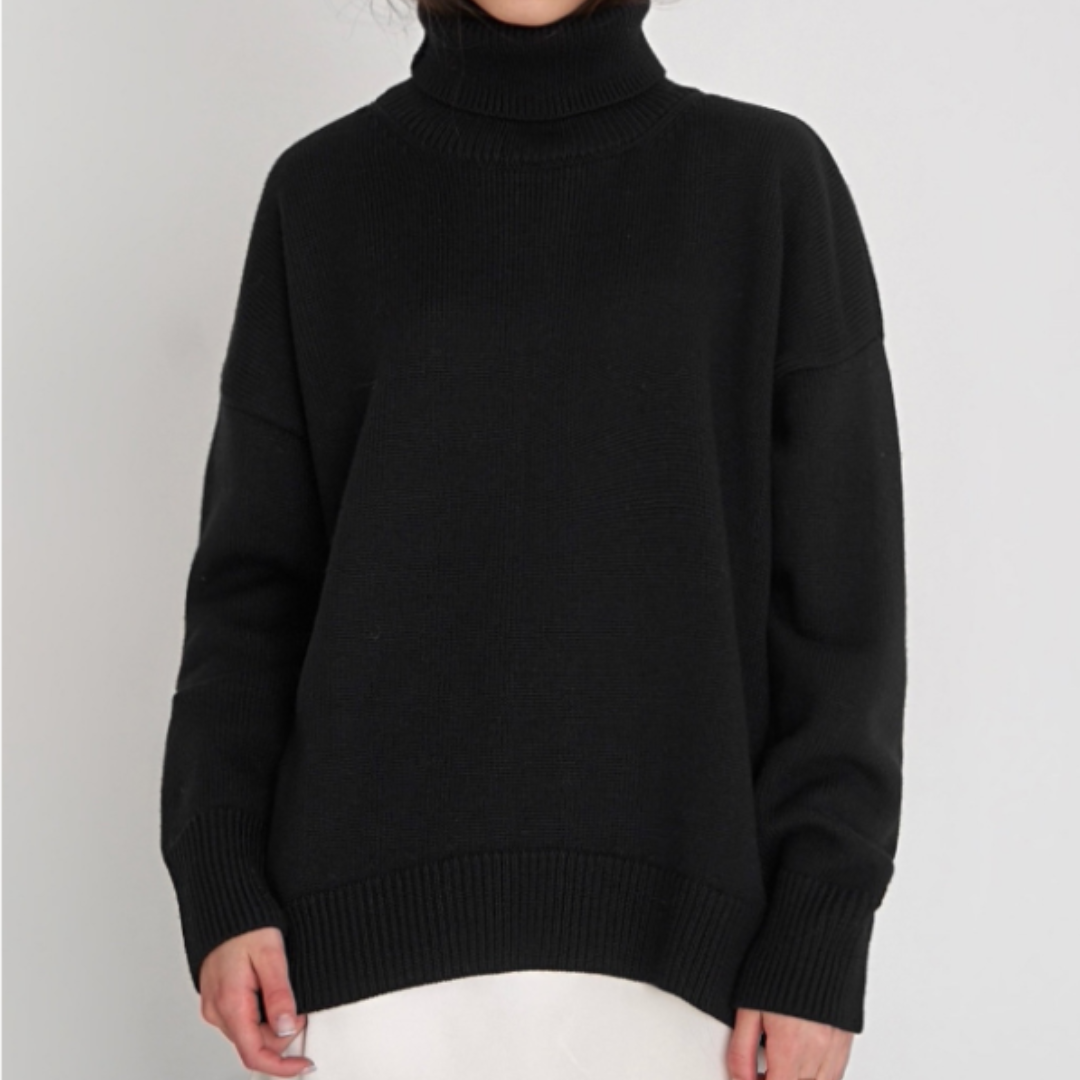 Pull Col Roulé Oversize Femme | Style Moderne & Chaleur Quotidienne