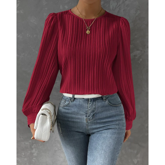 Blouse Femme Manches Longues | Style Sophistiqué & Polyvalent | Idéale Bureau & Détente