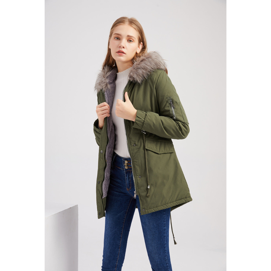 Parka Hiver Femme à Capuche Fourrure | Chaleur Élégante & Confort Quotidien