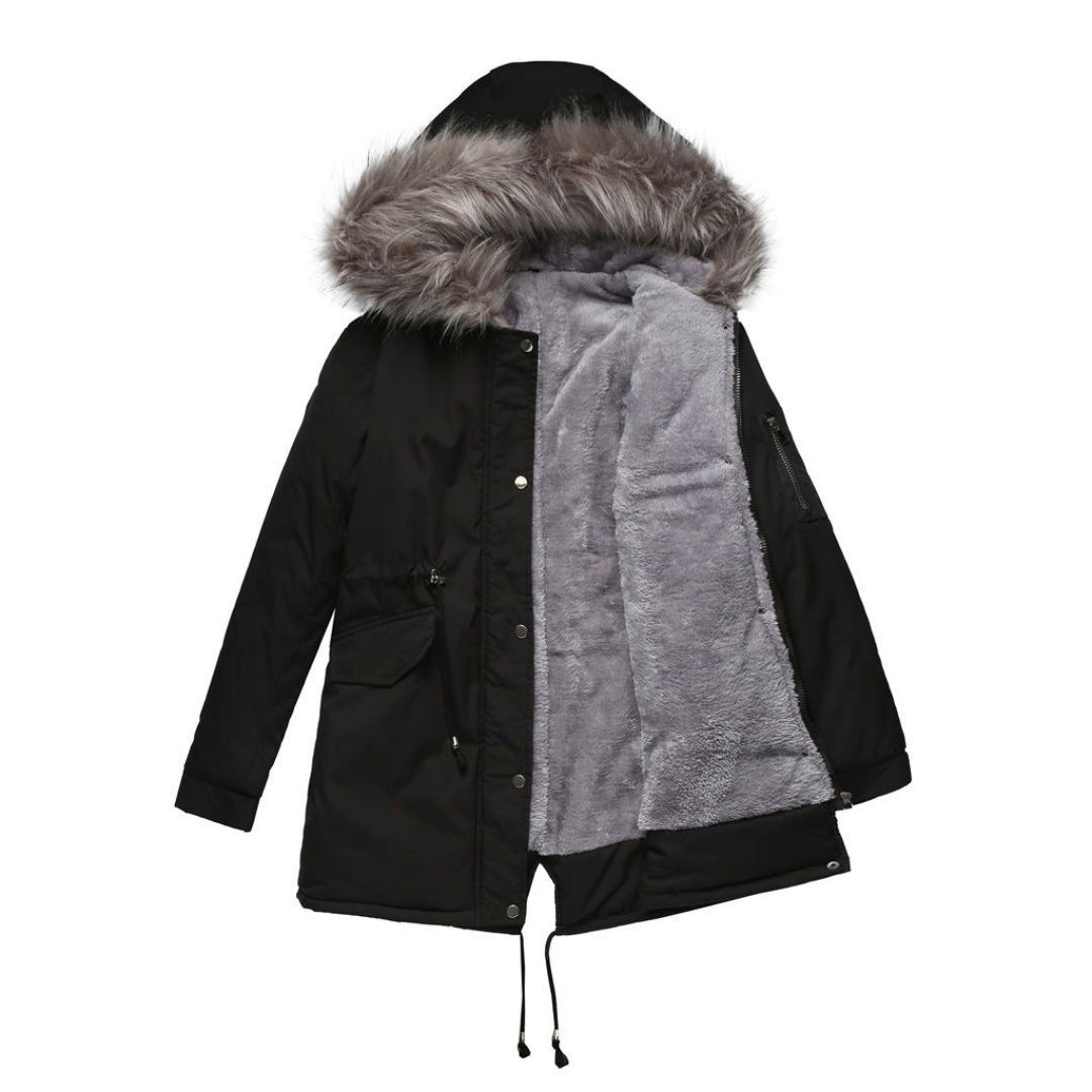 Parka Hiver Femme à Capuche Fourrure | Chaleur Élégante & Confort Quotidien