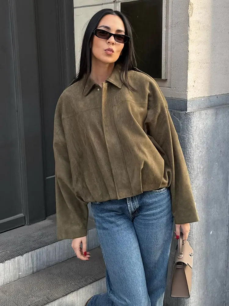 Veste Courte Oversize Femme | Style Moderne & Élégance Décontractée