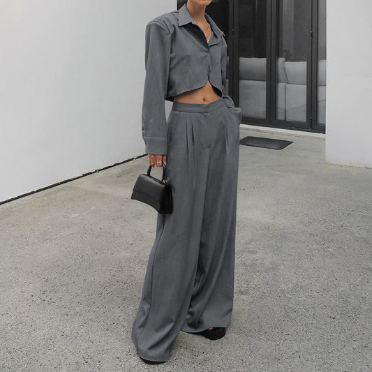 Ensemble pantalon fluide | Deux pièces modernes et élégants | Idéal pour le bureau ou une sortie citadine