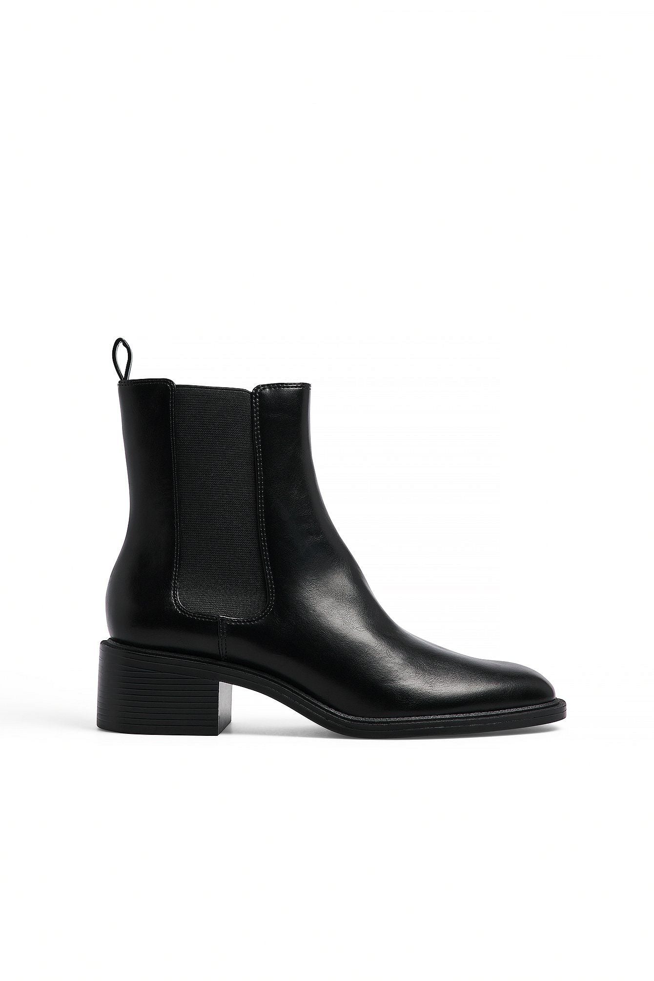 Bottines Noires | Bout Carré et Talon Carré | Idéales pour un look urbain et moderne