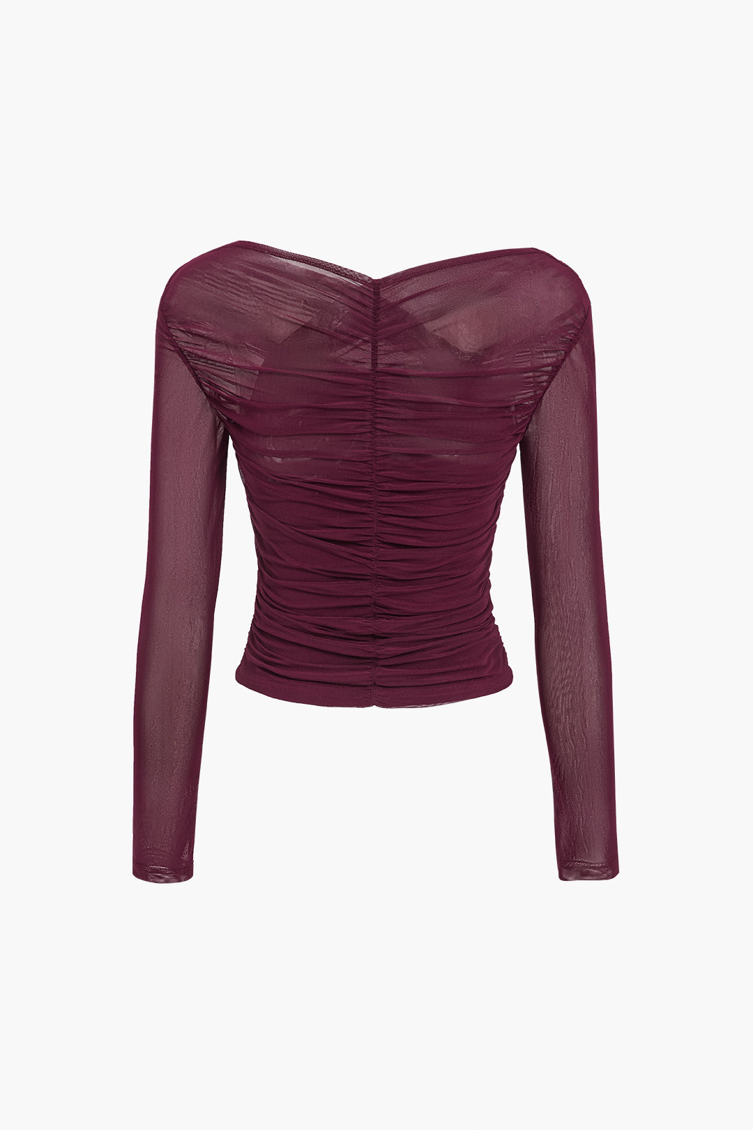Top drapé | Tulle transparent | Élégance de soirée | Parfait pour dîner ou événement chic