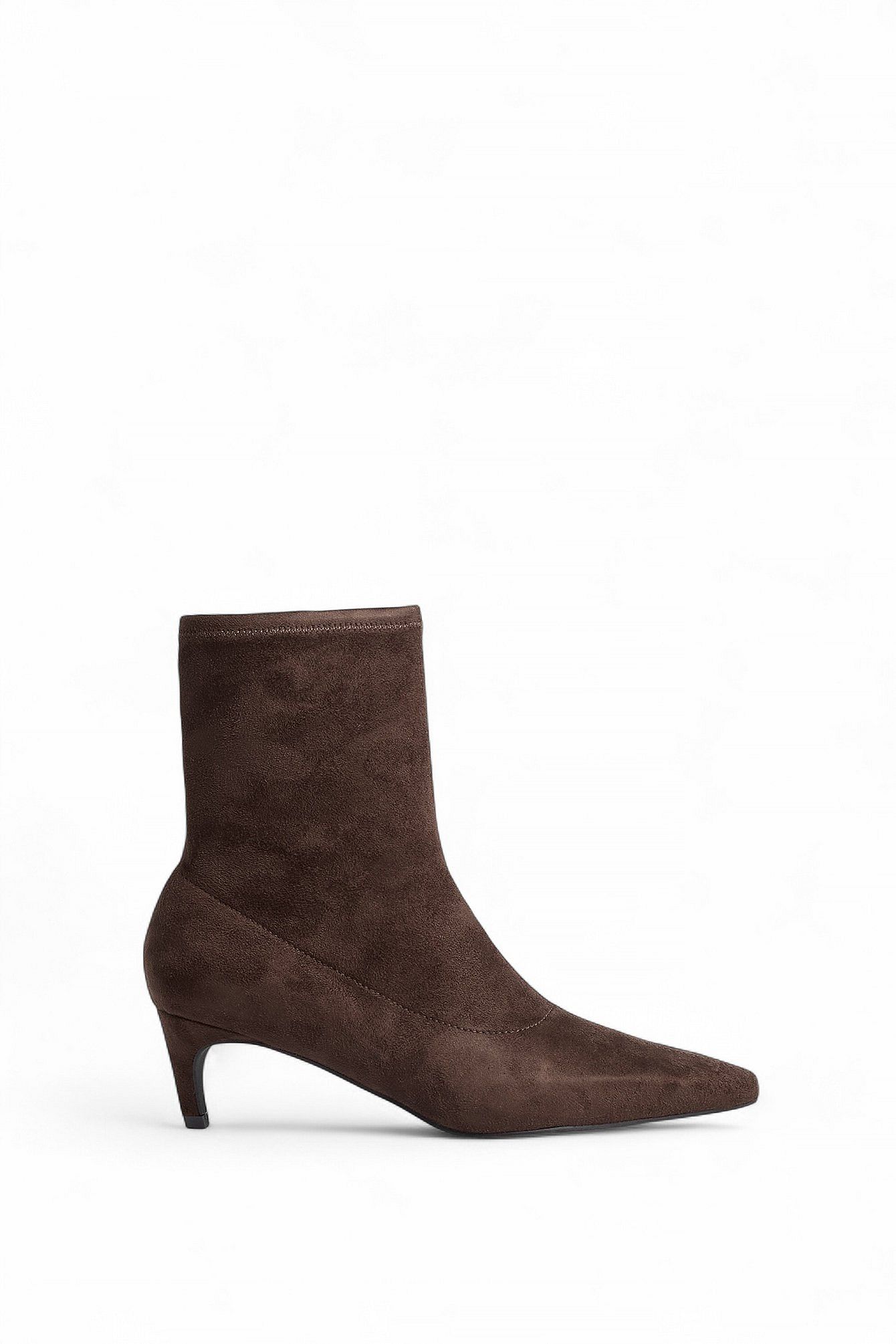 Bottines Chaussettes Marron | Talon Chaton et Bout Pointu | Idéales pour une allure féminine et rétro