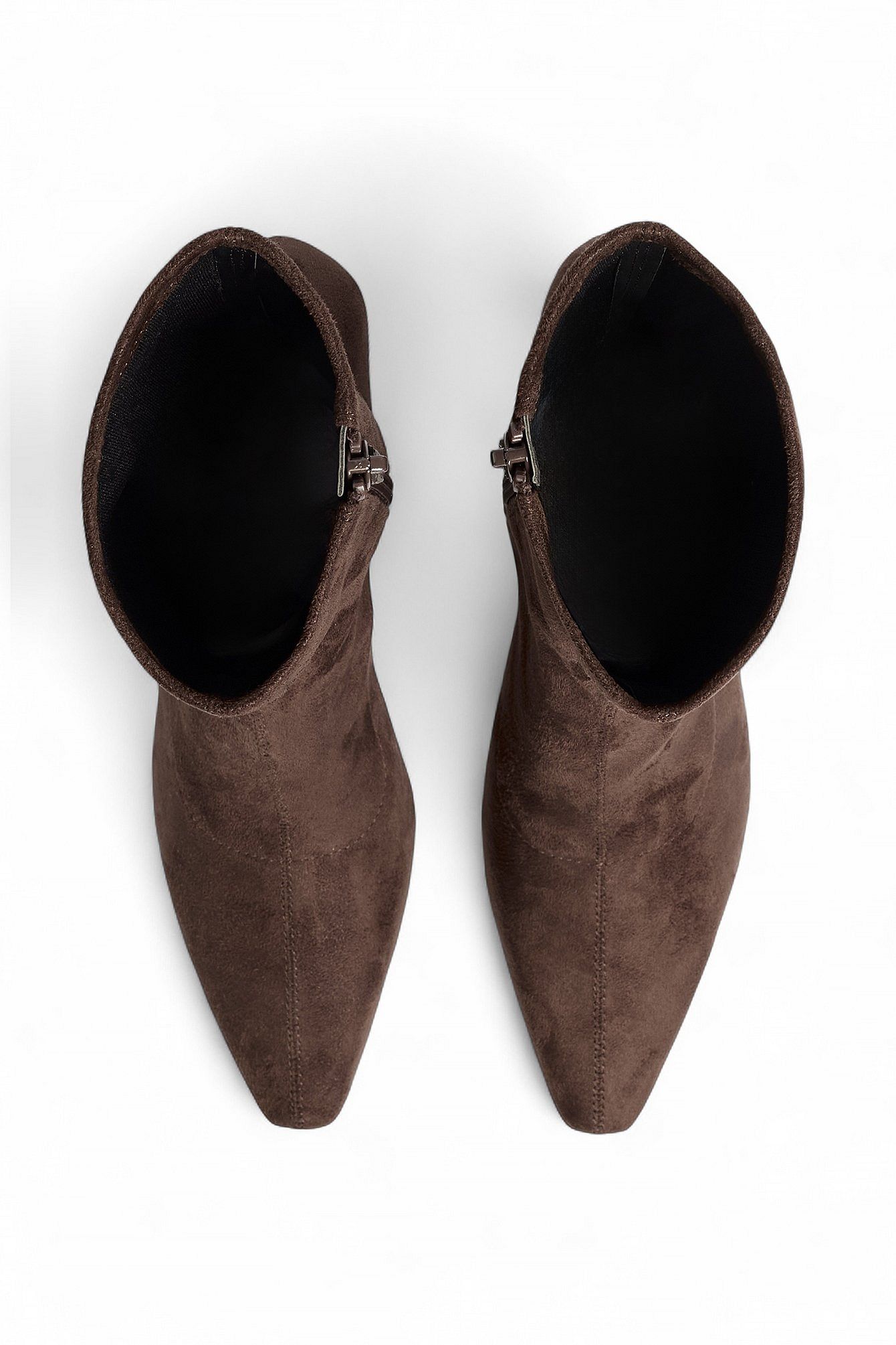 Bottines Chaussettes Marron | Talon Chaton et Bout Pointu | Idéales pour une allure féminine et rétro