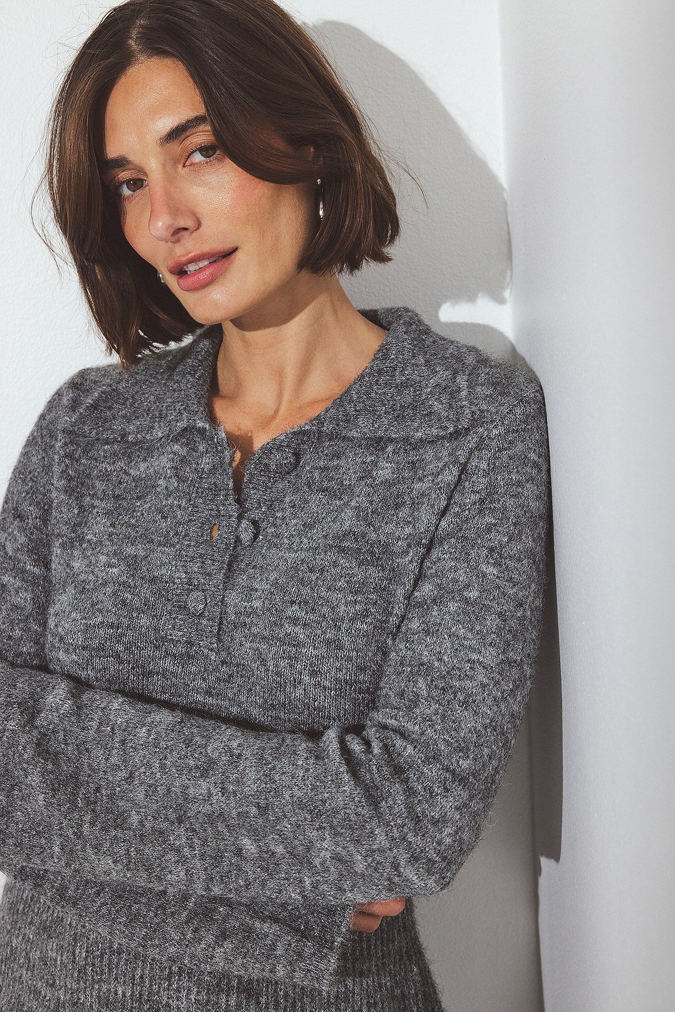 Robe Pull Femme | Maille Douce & Col Polo | Coupe Évasée Chic & Confort