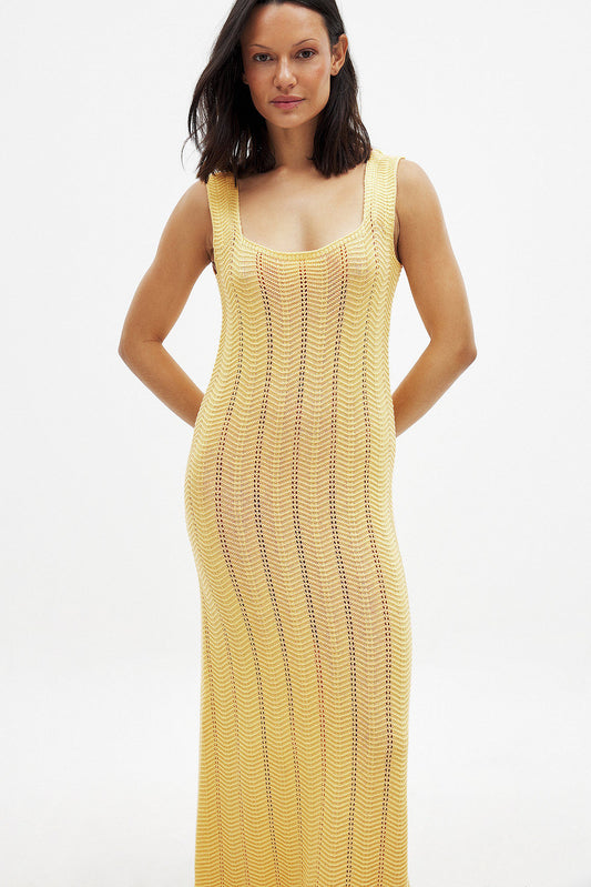 Robe Midi Femme Maille Fine | Coupe Fluide, Col Rond | Style Confort Moderne