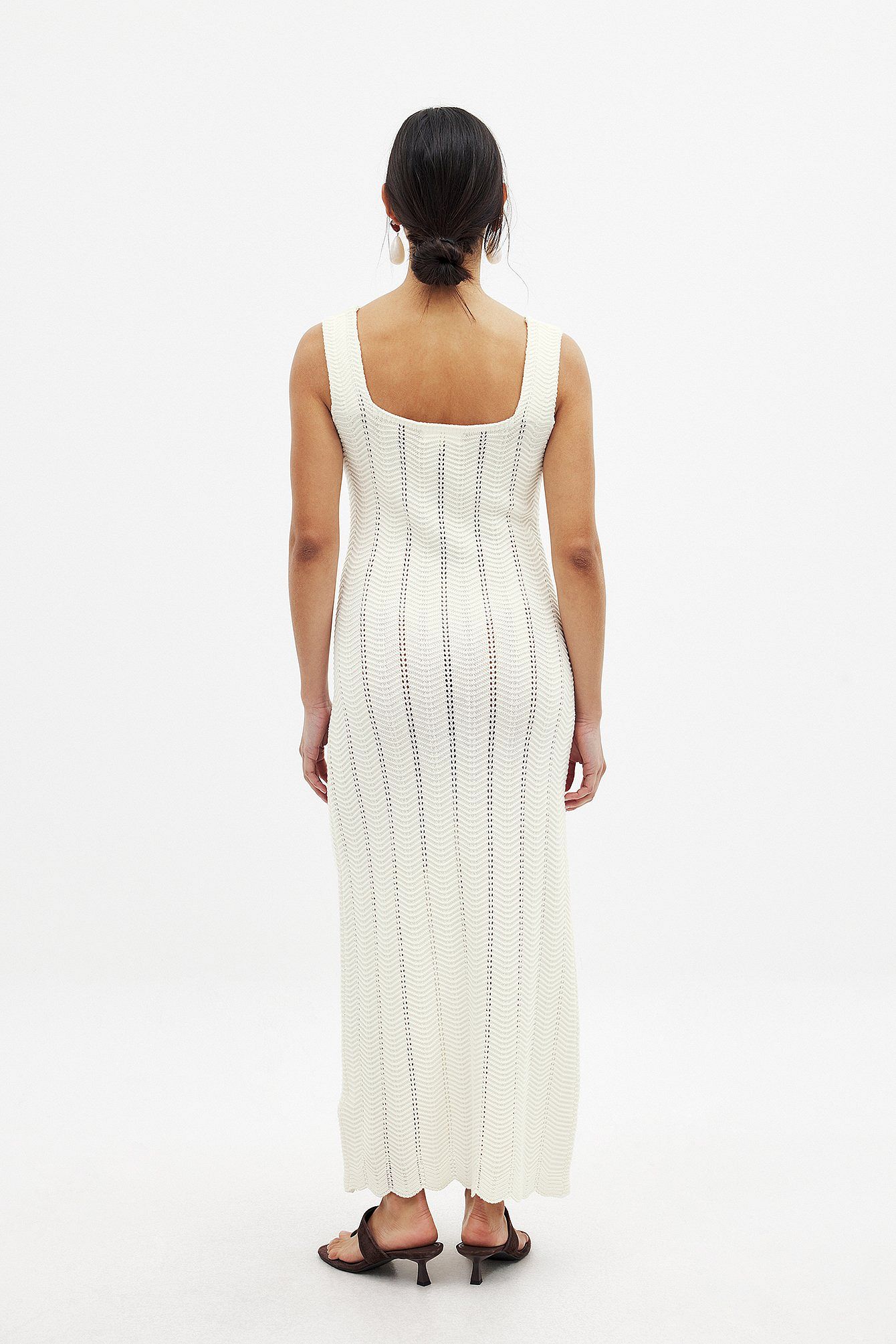 Robe Midi Femme Maille Fine | Coupe Fluide, Col Rond | Style Confort Moderne