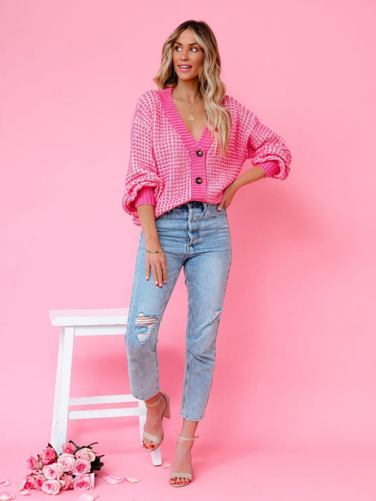 Cardigan en maille | Confort ample et coloré | Pour un look décontracté au quotidien