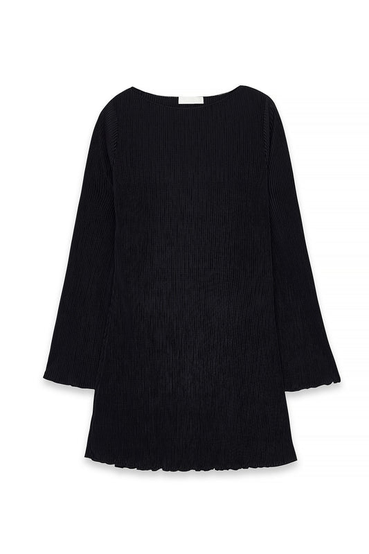 Robe Courte Plissée Tendance | Col Bateau Manches Volantées | Mini Robe Chic Décontractée