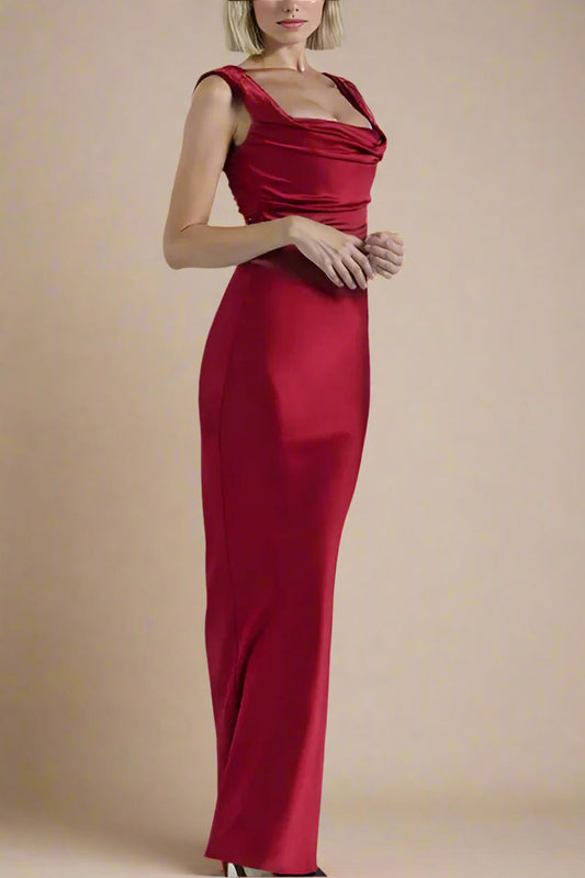 Ensemble Satin | Corset Drapé & Jupe Fendue | Parfait pour soirées d’été