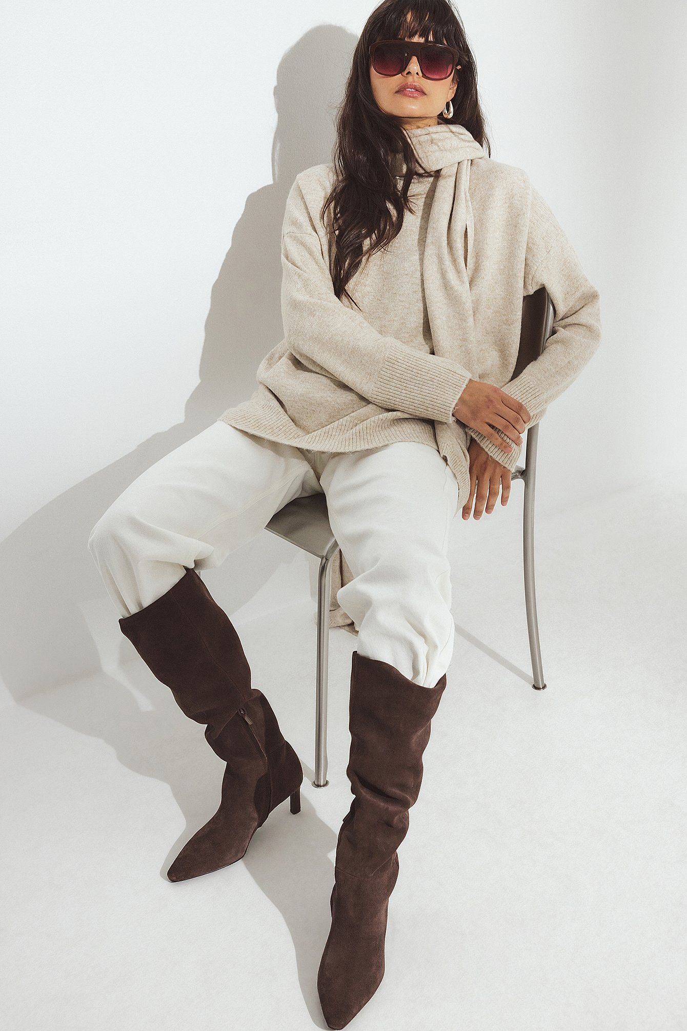 Bottes Hautes | Bout Pointu et Talon Carré Bas | Idéales pour une élégance intemporelle