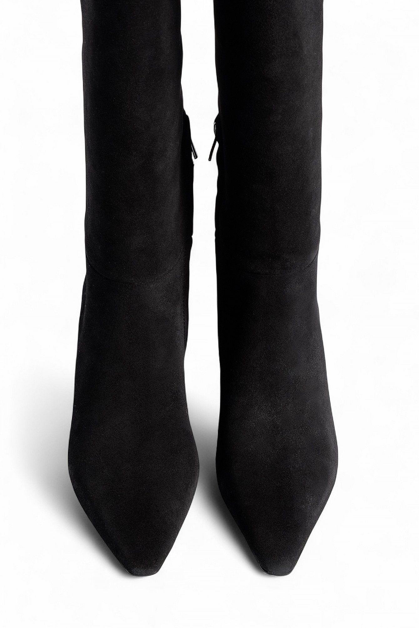 Bottes Hautes | Bout Pointu et Talon Carré Bas | Idéales pour une élégance intemporelle