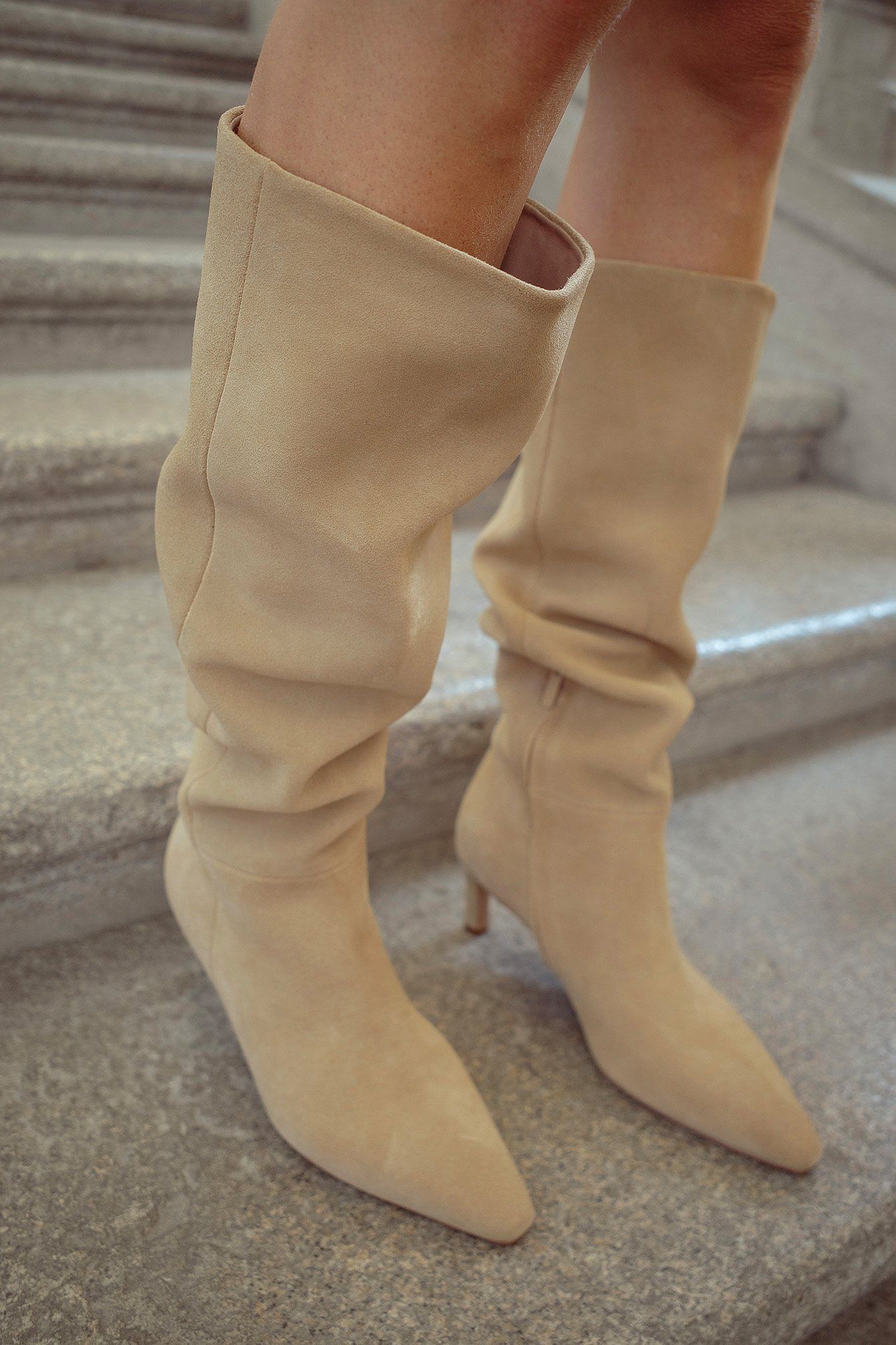 Bottes Hautes | Bout Pointu et Talon Carré Bas | Idéales pour une élégance intemporelle