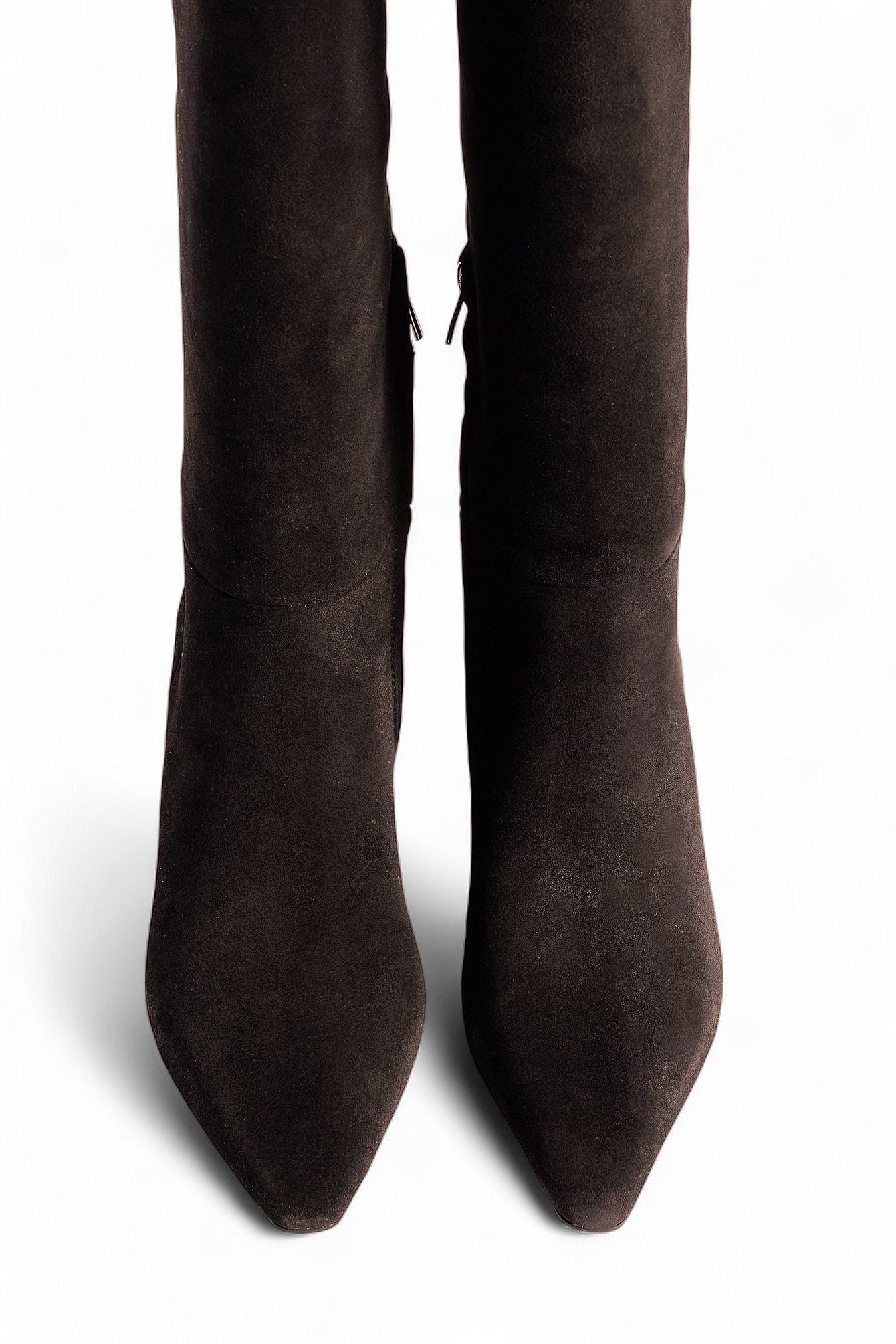 Bottes Hautes | Bout Pointu et Talon Carré Bas | Idéales pour une élégance intemporelle