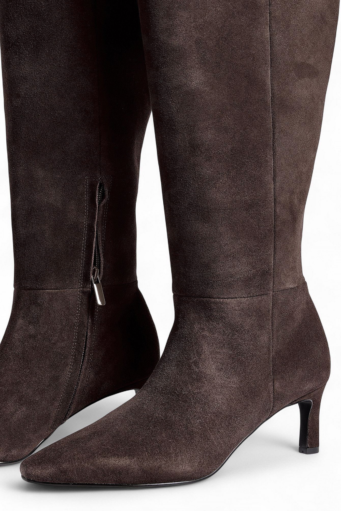 Bottes Hautes | Bout Pointu et Talon Carré Bas | Idéales pour une élégance intemporelle